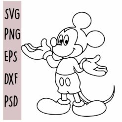 Mickey Mouse coloring SVG files