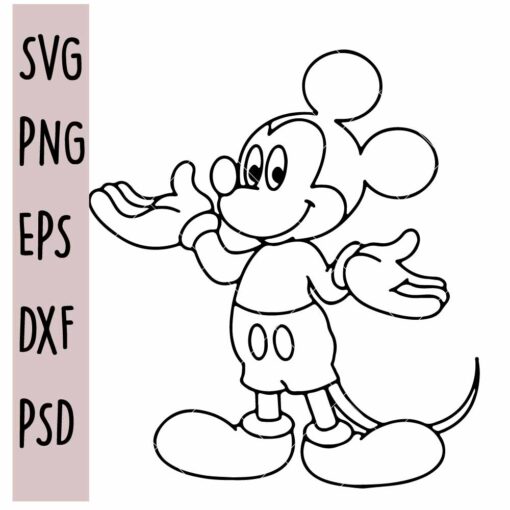 Mickey Mouse coloring SVG files