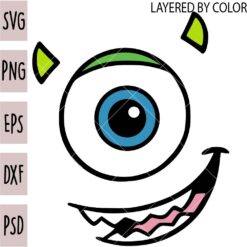 Mike Wazowski svg, Mike Monsters SVG, Monsters Inc svg