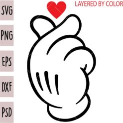Disney Hallyu hand SVG, Minnie Hallyu hand SVG, Mickey Hallyu hand SVG, Korean wave SVG