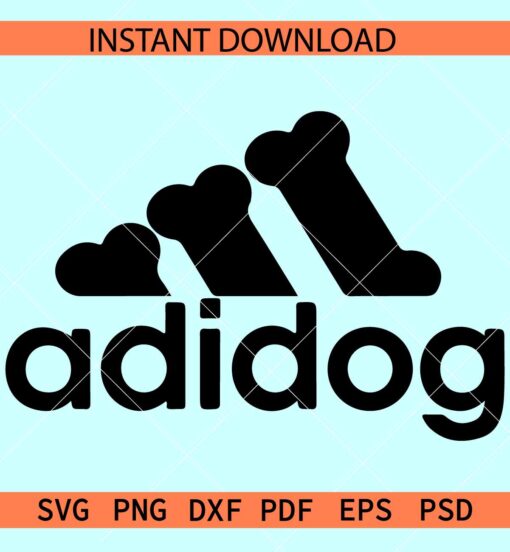 Adidog Adidas Logo SVG, Adidog Adidas Bone SVG, Adidog  SVG, Adidas Logo Bone SVG