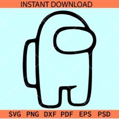 Among Us sketch SVG, Among Us vector SVG, Among us line art SVG