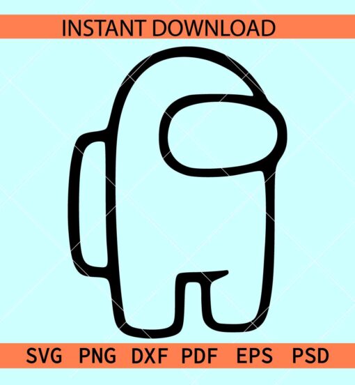 Among Us sketch SVG, Among Us vector SVG, Among us line art SVG