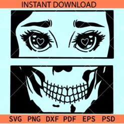 Anime eyes SVG, Anime Skull SVG, Manga Eyes SVG