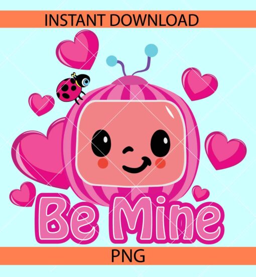 Be Mine Cocomelon PNG, Valentine Cocomelon PNG, Baby Valentine SVG