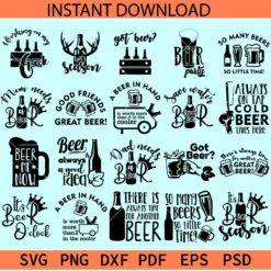 Beer Quote bundle SVG, Beer Saying Bundle SVG, Beer Lover Bundle SVG