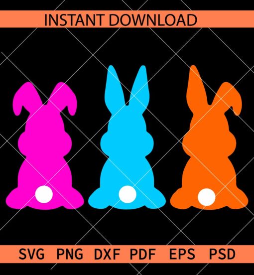 Bunnies SVG, Easter Bunnies SVG, Happy Easter Rabbits SVG