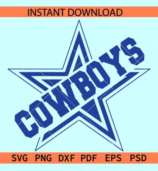 Cowboys Star SVG, Team cowboys svg,  NFL Team SVG, American Football SVG, Cowboys Logo SVG