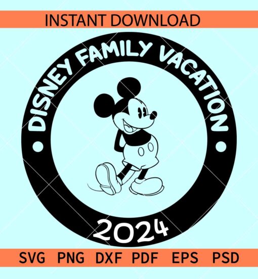 Disney Family Vacation 2024 SVG, Mickey Family Vacation SVG