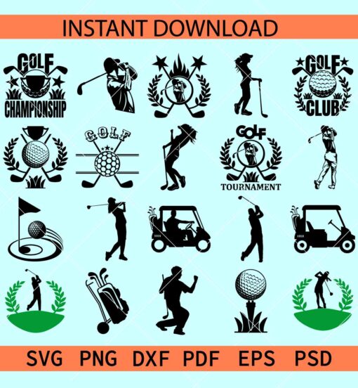 Golf Bundle svg, Golf Lover SVG, Golf Saying SVG, Golf Quotes Bundle SVG