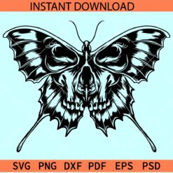 Halloween Butterfly Skull SVG, Butterfly skull SVG, Skull Inside Butterfly SVG