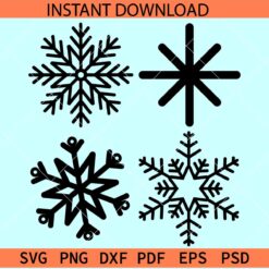 Snow Flakes SVG, Snowflakes Vector SVG, Christmas Snowflakes design SVG