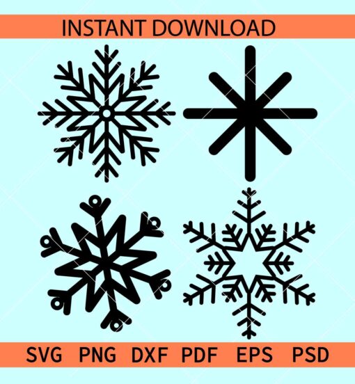 Snow Flakes SVG, Snowflakes Vector SVG, Christmas Snowflakes design SVG