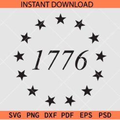 1776 Stars Wreath SVG, 1776 Union Stars SVG, 2nd Amendment Stars SVG