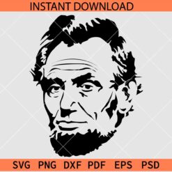 Abraham Lincoln Vector SVG, Abraham Lincoln Head Silhouette SVG