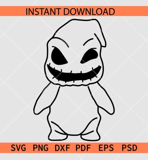 Baby Ooogie sketch SVG, Nightmare Before Christmas Oogie Boogie SVG