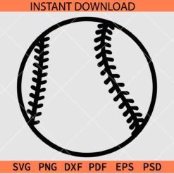 Baseball Ball Line art SVG, Baseball Ball Sketch SVG, Baseball Ball outline SVG