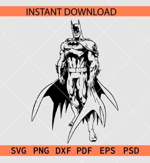 Batman Vector SVG, Batman Silhouette SVG, Batman Stencil SVG