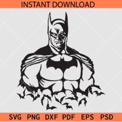 Batman with Bats flying SVG, Batman Vector SVG, Batman Silhouette SVG