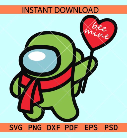 Be Mine Among us SVG, Among us Love Quote SVG, Valentine Among Us SVG