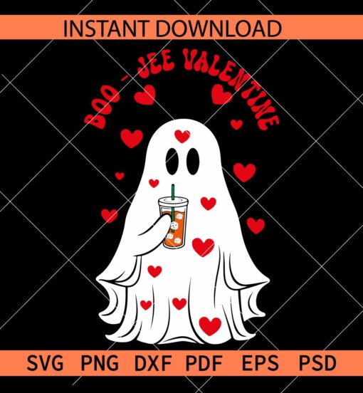Boojee Valentine Stanley Tumbler Inspired Belt Bag SVG, Ghost with Inspired Belt Bag SVG