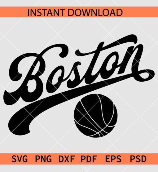 Boston Basketball Ball SVG, Basketball Sports SVG, Basketball Sports Lover SVG