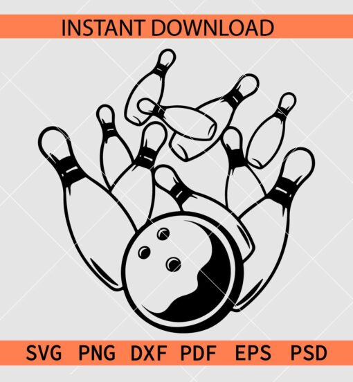 Bowling Vector SVG, Bowling Stencil SVG, Bowling Clipart SVG, Bowling Clipart