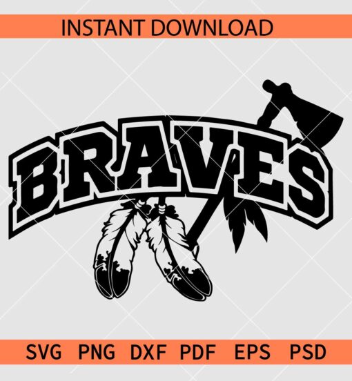 Braves svg, The Braves Vector, Team Braves SVG
