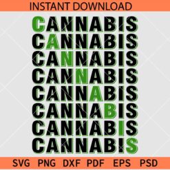 Cannabis Stacked SVG, 420 Stacked SVG