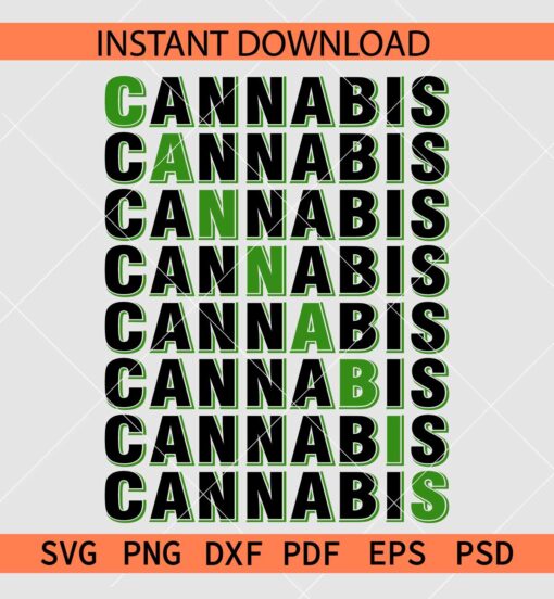 Cannabis Stacked SVG, 420 Stacked SVG