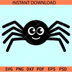 Cartoon Spider SVG, Funny Spider Silhouette SVG