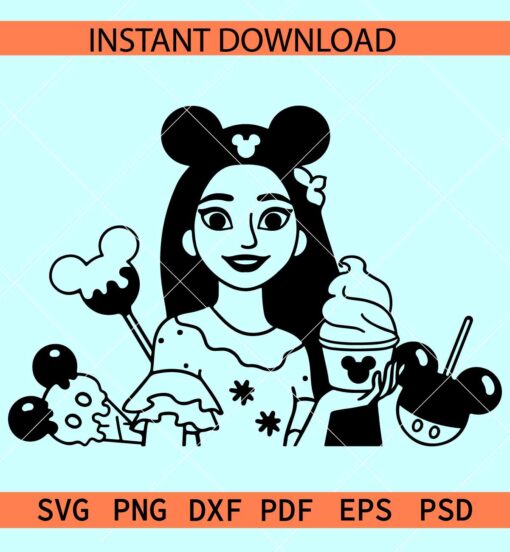 Charm Isabela Disneyland snacks SVG, Isabela Snacks SVG