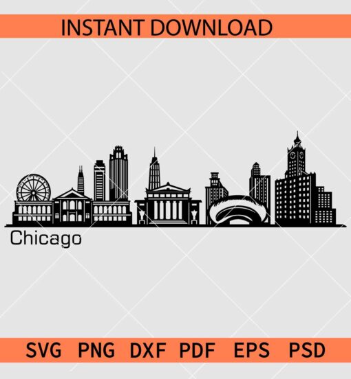 Chicago City SVG, Chicago City Vector SVG