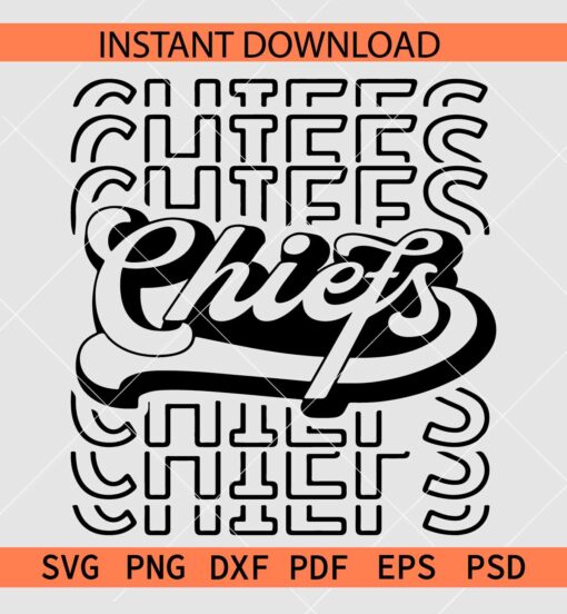Chiefs Stacked Stacked SVG, The Chiefs SVG, Kansas City Chiefs SVG