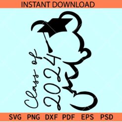 Class of 2024 Disney Line art SVG, Mickey Class of 2024 SVG, Mickey Mouse 2024 Class SVG