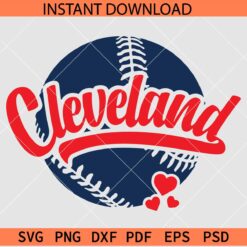 Cleveland Baseball Ball SVG, Cleveland Baseball Sports SVG