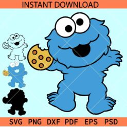 Cookie Monster SVG, Layered Monster SVG