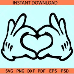 Disney Hands  Love Sign SVG, Disney Valentine Hands SVG, Love Symbol Hands ASL SVG