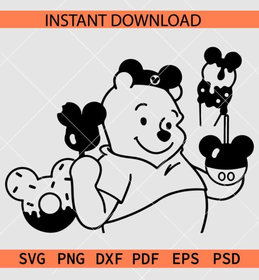 Disneyland Winnie the Pooh Snacks SVG, Winnie the pooh Snacks