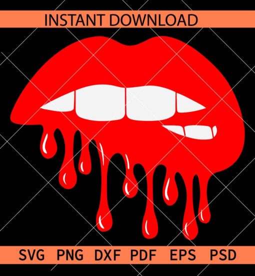 Dripping lips SVG, Drippy Kiss SVG, Dripping Kiss SVG, Girl Lips SVG