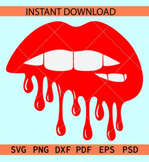 Dripping lips SVG, Drippy Kiss SVG, Dripping Kiss SVG, Girl Lips SVG