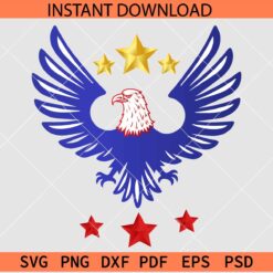 Eagle Logo US Color SVG, Eagle Budge SVG, American Bird SVG