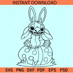 Easter stich Out line SVG, Easter Stich on top of Easter eggs SVG, Easter Egg and stitch SVG