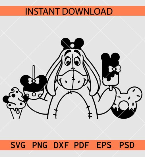 Eeyore Disney Snack SVG, Disneyland Snack Eeyore SVG, Disney Eeyore Snacks SVG
