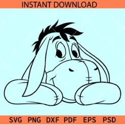 Eeyore Winnie the Pooh Sketch SVG, Winnie the Pooh Outline SVG