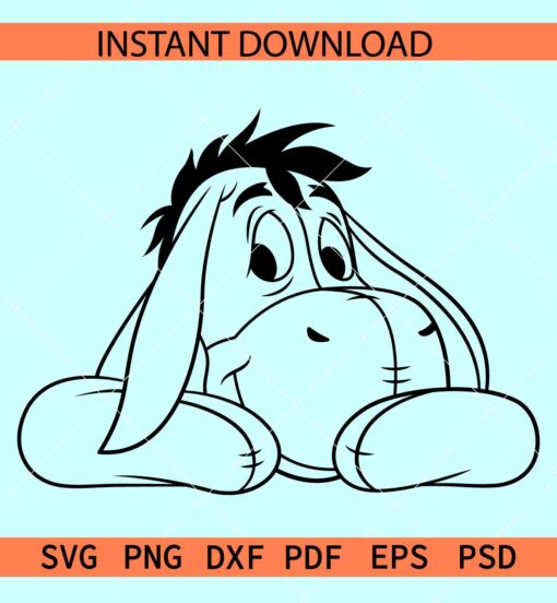 Eeyore Winnie the Pooh Sketch SVG, Winnie the Pooh Outline SVG