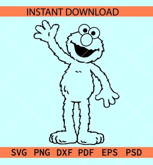 Elmo Outline SVG, Elmo Sketch SVG, Elmo coloring page SVG