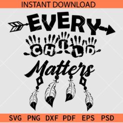 Every Child Matters Feathers SVG, Child Welfare SVG, Child Day Holiday SVG