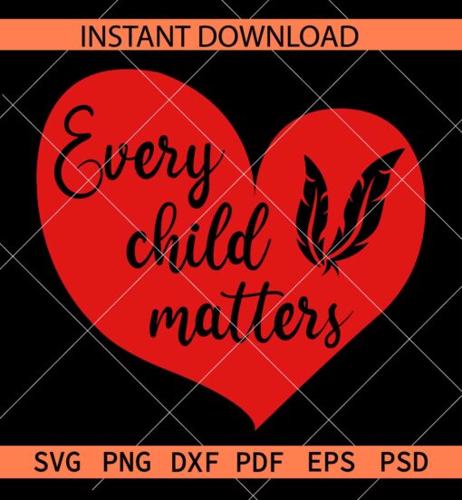 Every Child Matters Heart Symbol SVG, Every Child matters Love Symbol SVG
