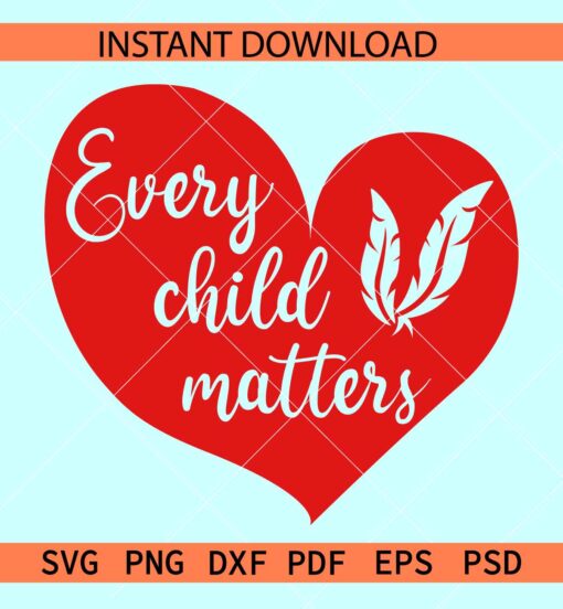 Every Child Matters Heart Symbol SVG, Every Child matters Love Symbol SVG